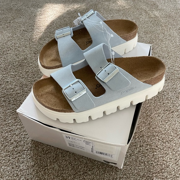Birkenstock Shoes - NWT Birkenstock - Arizona Papillio Chunky / Baby Blue